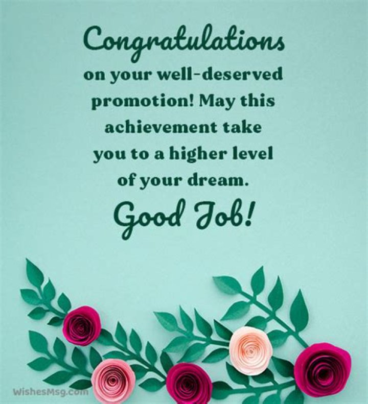 Heartfelt Congratulations On Your Well-Deserved Promotion