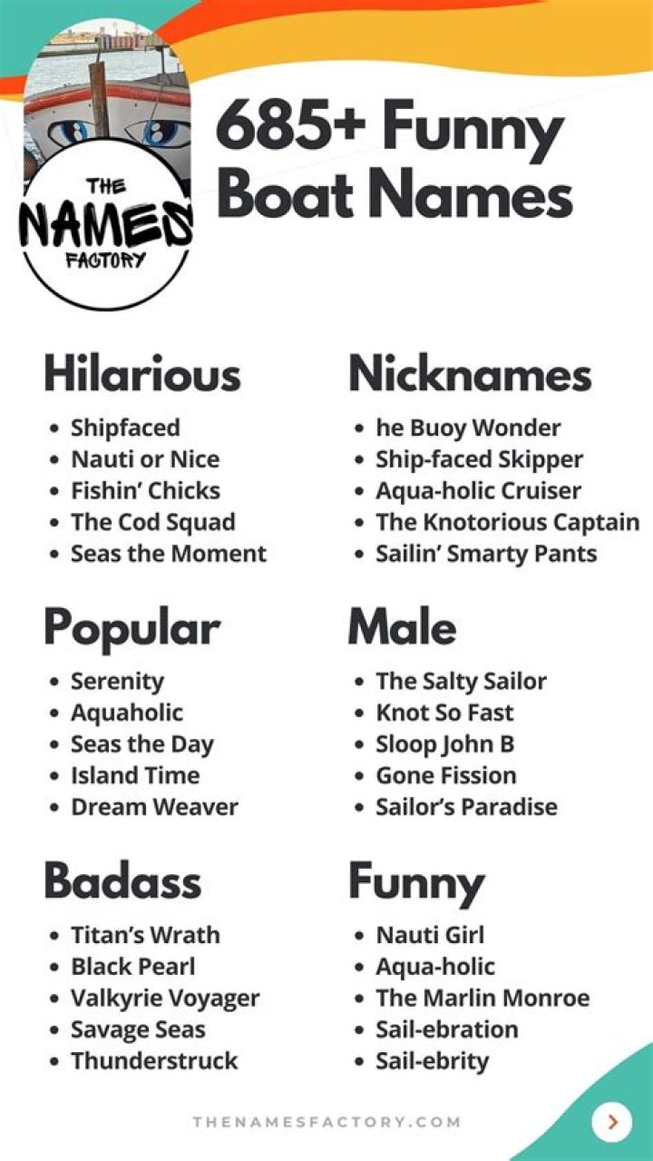 Set Sail With A Smile: The Most Hilarious Boat Names
