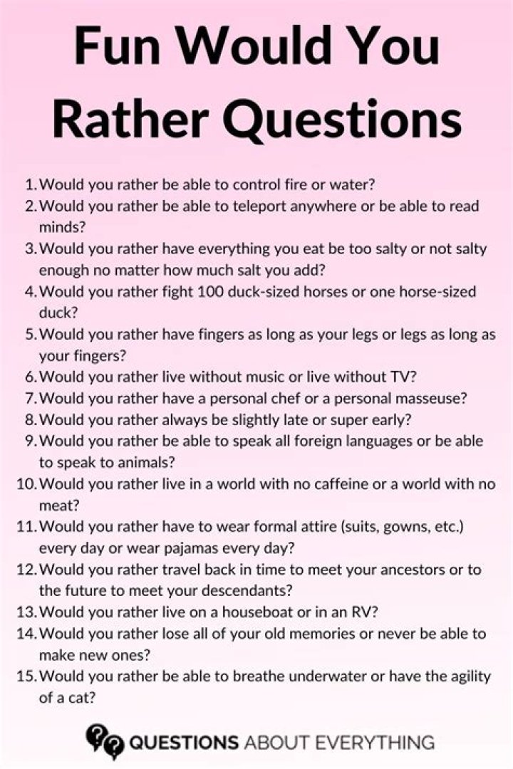 The Ultimate Guide To Weird Would You Rather Questions