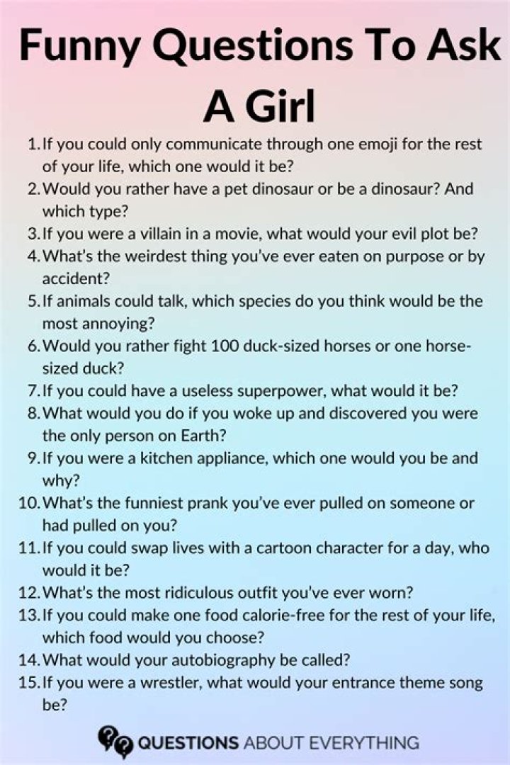 The Ultimate List Of Hilarious Questions To Make Your Girlfriend Laugh