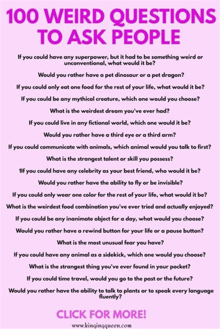 Uncover The Weirdest Questions To Ask: Engage In Intriguing Conversations