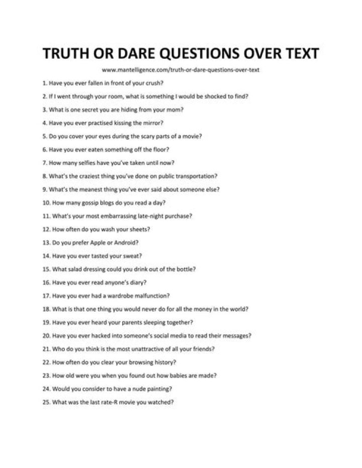 Uncovering Fun: The Best Truth Or Dare Questions Over Text